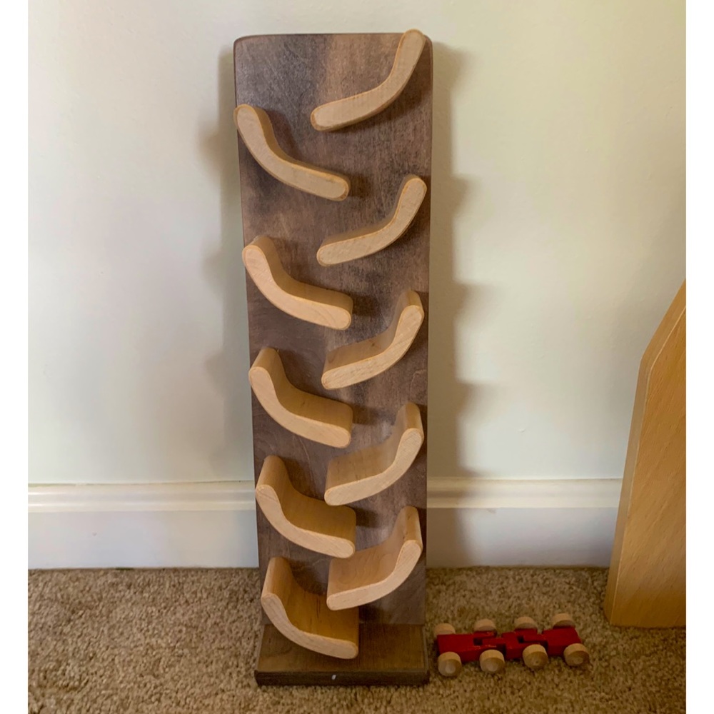 Clip clop Wooden Toy Car Ramp Racer Retail $70